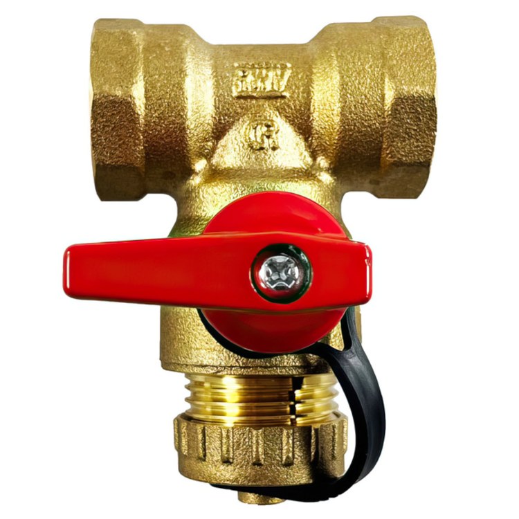 ひらわた　804040 Red White 8040T-1/2 Drain Valve