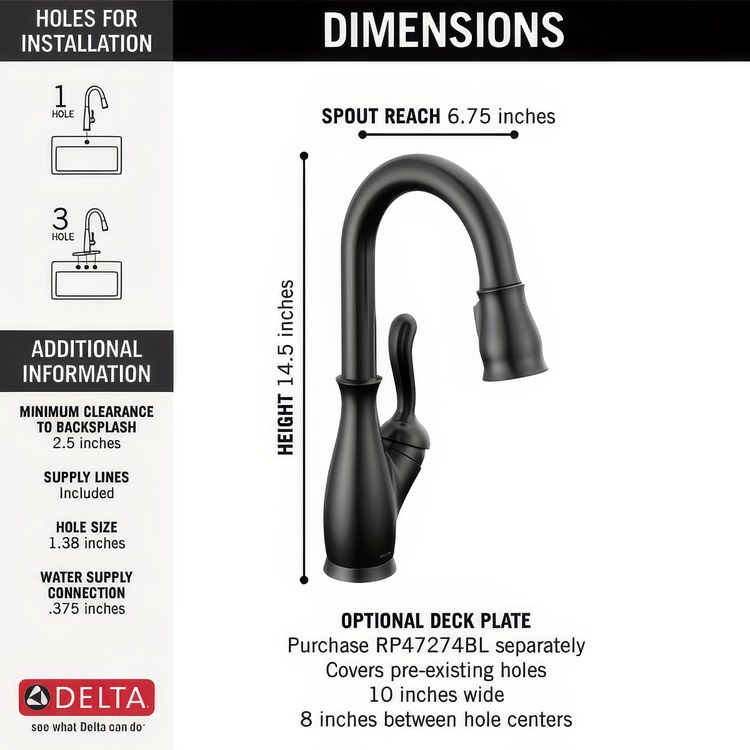 Delta Faucet 9678-SP-DST Leland Single Handle Bar/Prep Faucet - View #3