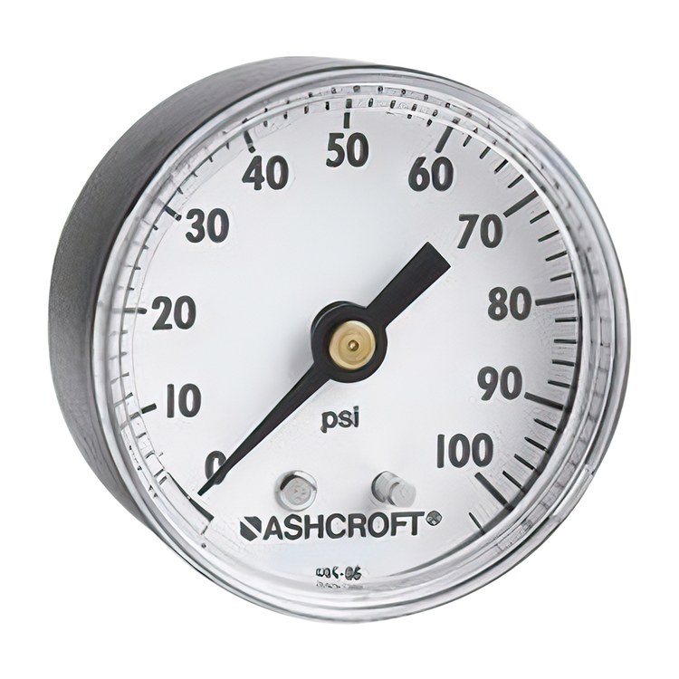 Ashcroft 2" Panel Mount Pressure Gauge 60PSI 