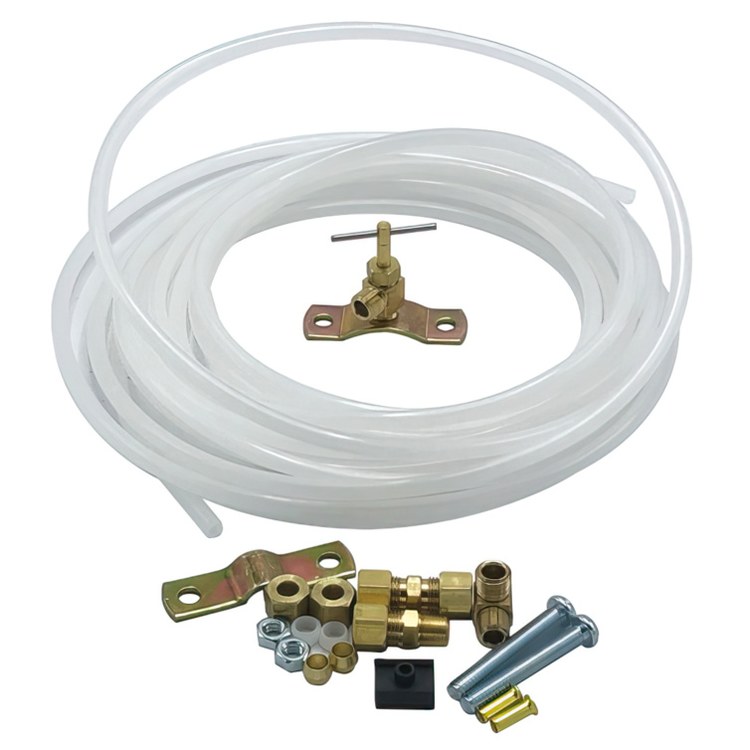 PEX Refrigerator Water Line Kit 25FT Ice Maker Tubing with Tee Stop Valve  Clear