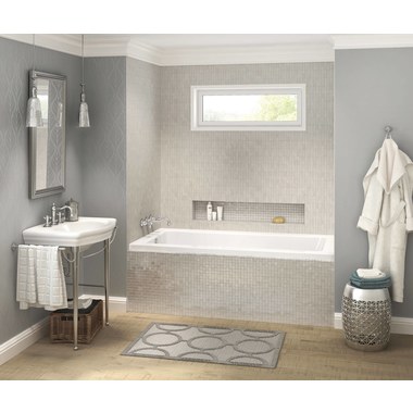 ma Optik C 66 x 36 Acrylic Drop-in Center Drain Bathtub in White